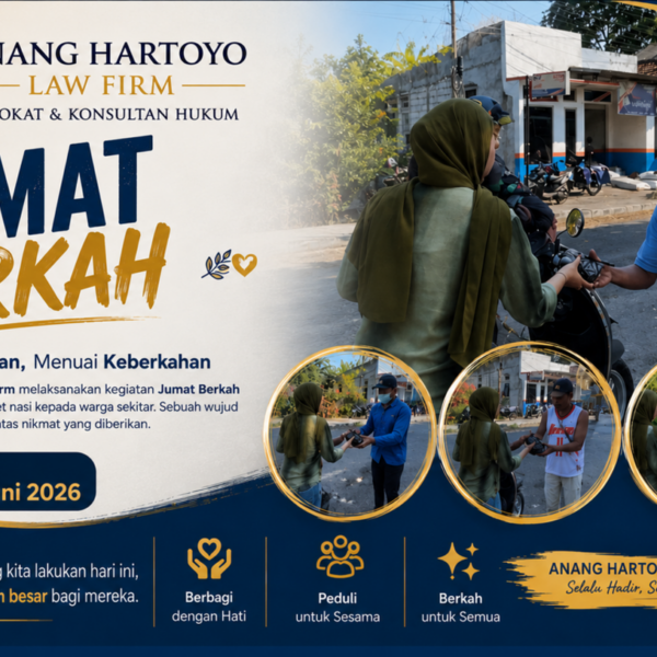 Anang Hartoyo Law Firm Tebarkan Kepedulian Melalui Program Jumat Berkah, Hadir Memberi Manfaat untuk Masyarakat