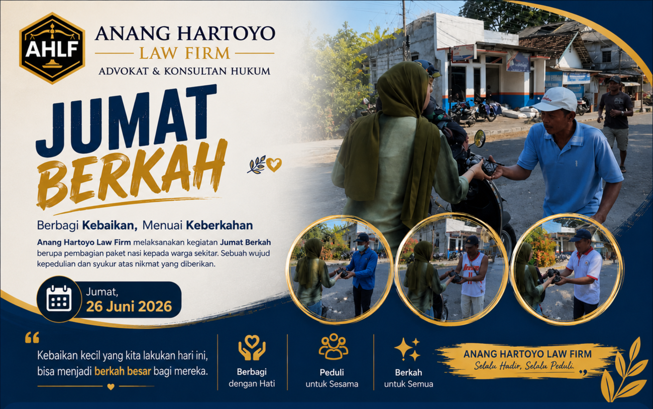 Anang Hartoyo Law Firm Tebarkan Kepedulian Melalui Program Jumat Berkah, Hadir Memberi Manfaat untuk Masyarakat