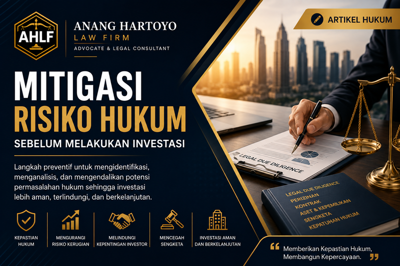 MITIGASI RISIKO HUKUM SEBELUM MELAKUKAN INVESTASI